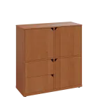 KU3-10DZ2 P skříňka 3-dvéřová, zásuvky, 1054x1022x400 mm, provedení pravé, olše jantar