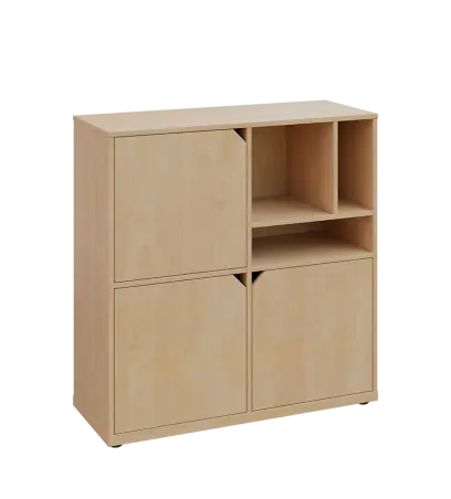 KU3-10DN3 P skříňka 3-dvéřová, niky, 1054x1022x400 mm, provedení pravé, bříza irská