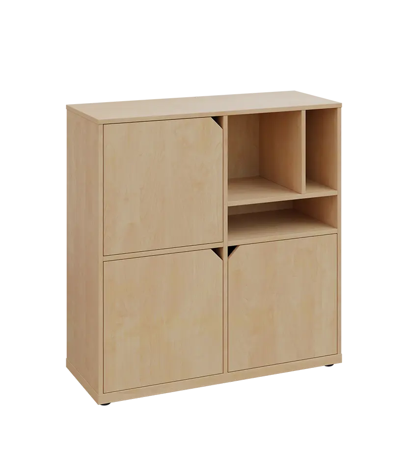 KU3-10DN3 P skříňka 3-dvéřová, niky, 1054x1022x400 mm, provedení pravé, bříza irská