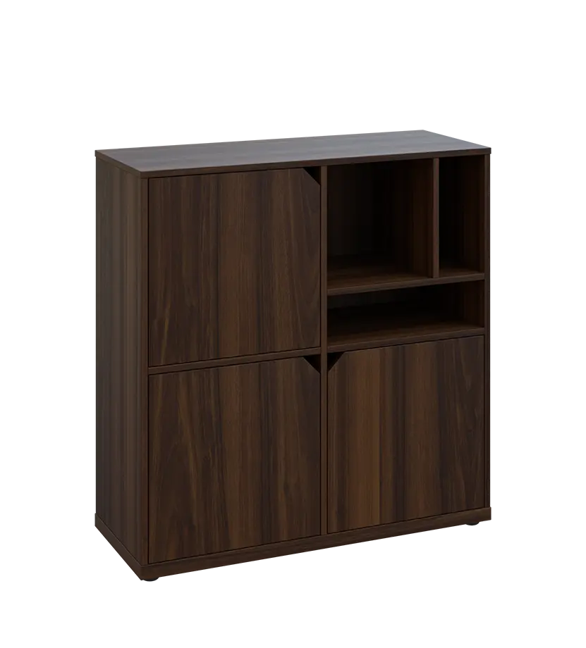 KU3-10DN3 P skříňka 3-dvéřová, niky, 1054x1022x400 mm, provedení pravé, ořech královský