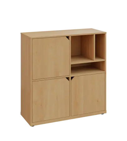 KU3-10DN3 P skříňka 3-dvéřová, niky, 1054x1022x400 mm, provedení pravé, javor horský