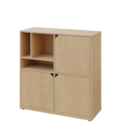 KU3-10DN3 L skříňka 3-dvéřová, niky, 1054x1022x400 mm, provedení levé, bříza irská