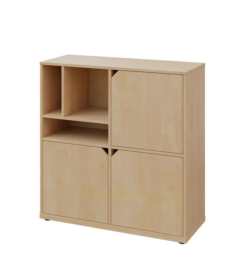 KU3-10DN3 L skříňka 3-dvéřová, niky, 1054x1022x400 mm, provedení levé, bříza irská