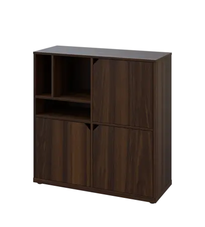 KU3-10DN3 L skříňka 3-dvéřová, niky, 1054x1022x400 mm, provedení levé, ořech královský