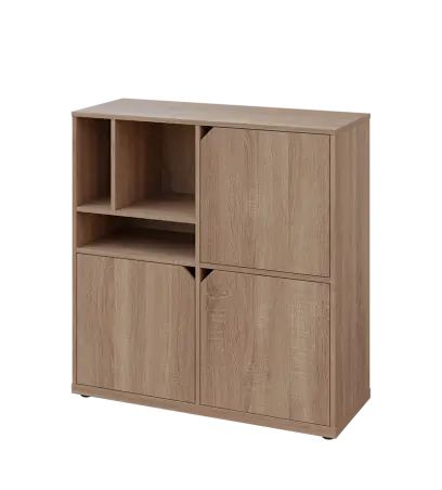 KU3-10DN3 L skříňka 3-dvéřová, niky, 1054x1022x400 mm, provedení levé, dub bardolino