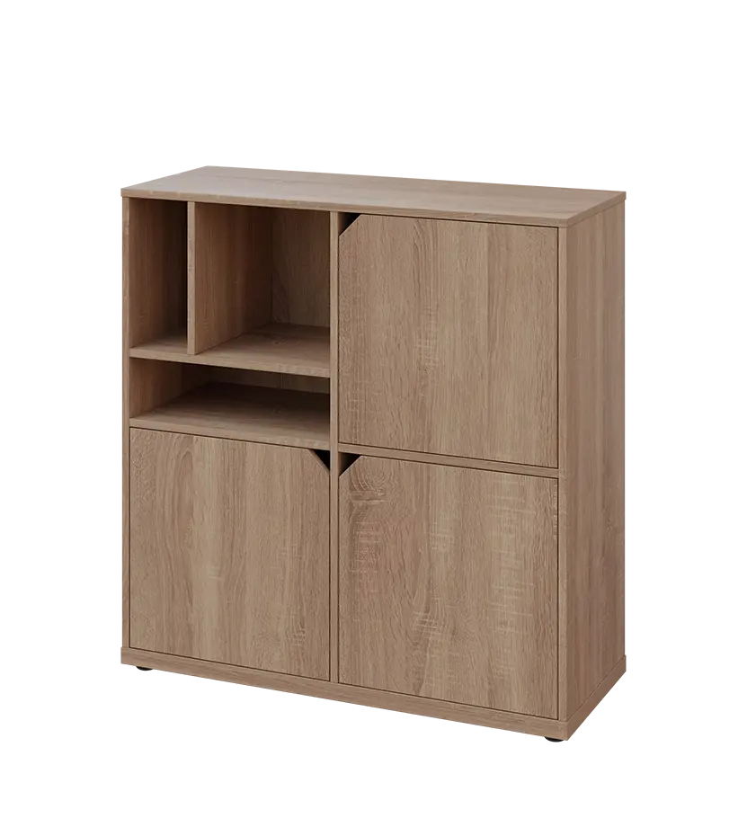 KU3-10DN3 L skříňka 3-dvéřová, niky, 1054x1022x400 mm, provedení levé, dub bardolino