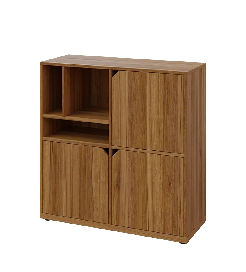 KU3-10DN3 L skříňka 3-dvéřová, niky, 1054x1022x400 mm, provedení levé, ořech světlý