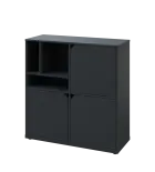 KU3-10DN3 L skříňka 3-dvéřová, niky, 1054x1022x400 mm, provedení levé, antracit