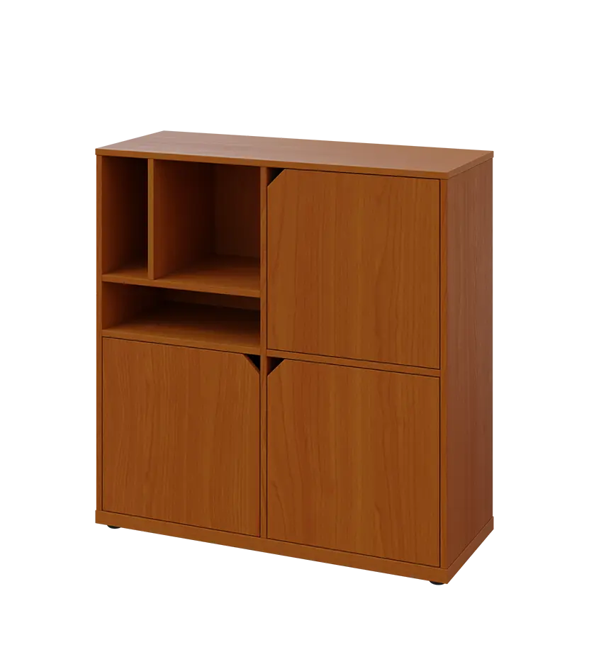 KU3-10DN3 L skříňka 3-dvéřová, niky, 1054x1022x400 mm, provedení levé, třešeň šumavská