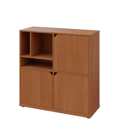 KU3-10DN3 L skříňka 3-dvéřová, niky, 1054x1022x400 mm, provedení levé, olše jantar