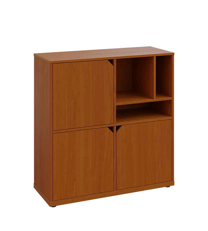 KU3-10DN3 P skříňka 3-dvéřová, niky, 1054x1022x400 mm, provedení pravé, třešeň šumavská