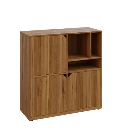 KU3-10DN3 P skříňka 3-dvéřová, niky, 1054x1022x400 mm, provedení pravé, ořech světlý