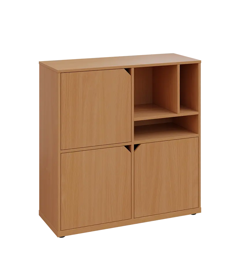 KU3-10DN3 P skříňka 3-dvéřová, niky, 1054x1022x400 mm, provedení pravé, buk Royal