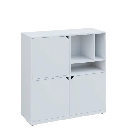 KU3-10DN3 P skříňka 3-dvéřová, niky, 1054x1022x400 mm, provedení pravé, bílá