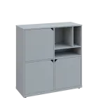 KU3-10DN3 P skříňka 3-dvéřová, niky, 1054x1022x400 mm, provedení pravé, šedá