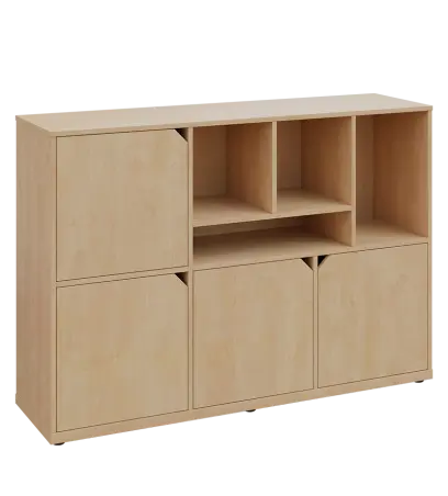 KU3-15DN4 P skříňka 4-dvéřová, niky, 1054x1522x400 mm, provedení pravé, bříza irská