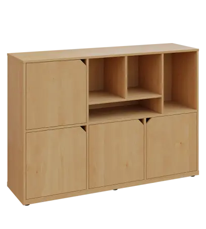 KU3-15DN4 P skříňka 4-dvéřová, niky, 1054x1522x400 mm, provedení pravé, javor horský