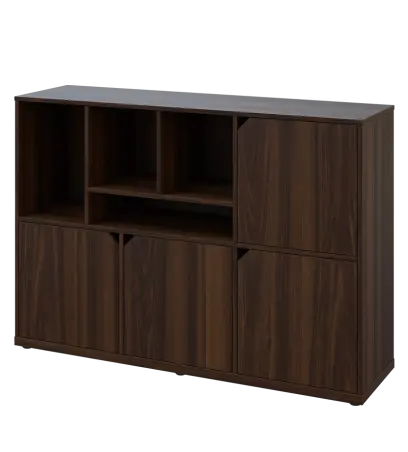 KU3-15DN4 L skříňka 4-dvéřová, niky, 1054x1522x400 mm, provedení levé, ořech královský