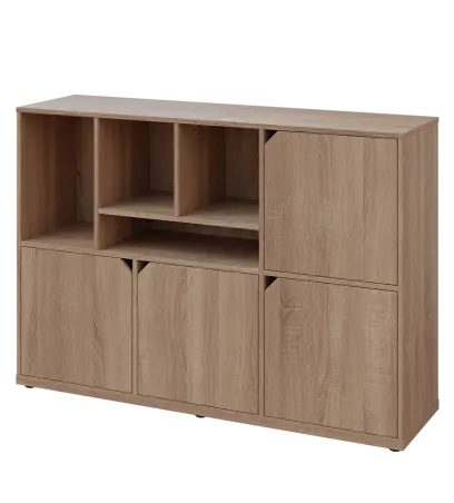 KU3-15DN4 L skříňka 4-dvéřová, niky, 1054x1522x400 mm, provedení levé, dub bardolino