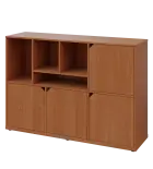 KU3-15DN4 L skříňka 4-dvéřová, niky, 1054x1522x400 mm, provedení levé, olše jantar
