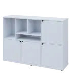 KU3-15DN4 L skříňka 4-dvéřová, niky, 1054x1522x400 mm, provedení levé, bílá sněžná