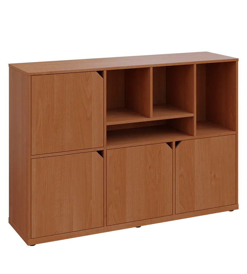 KU3-15DN4 P skříňka 4-dvéřová, niky, 1054x1522x400 mm, provedení pravé, olše jantar