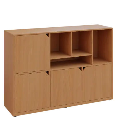 KU3-15DN4 P skříňka 4-dvéřová, niky, 1054x1522x400 mm, provedení pravé, buk Royal