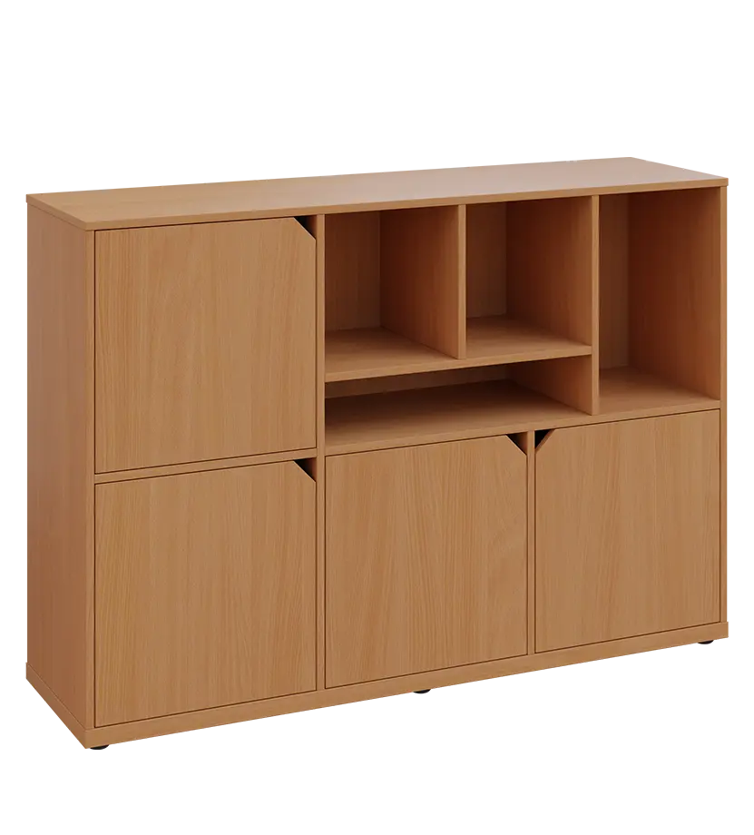 KU3-15DN4 P skříňka 4-dvéřová, niky, 1054x1522x400 mm, provedení pravé, buk Royal