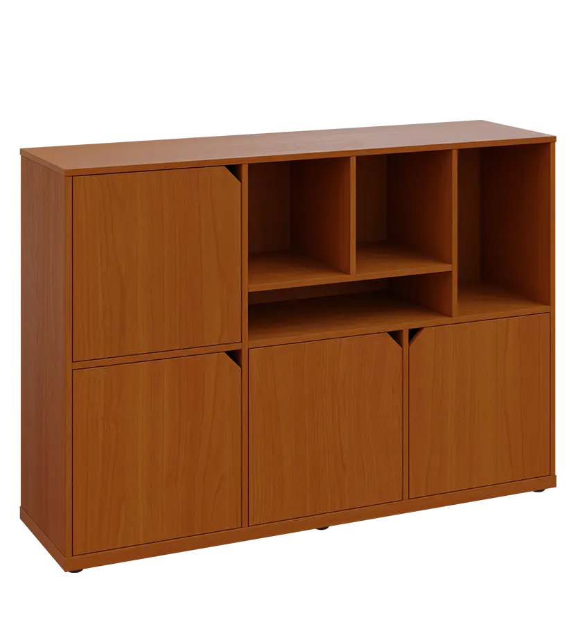 KU3-15DN4 P skříňka 4-dvéřová, niky, 1054x1522x400 mm, provedení pravé, třešeň šumavská