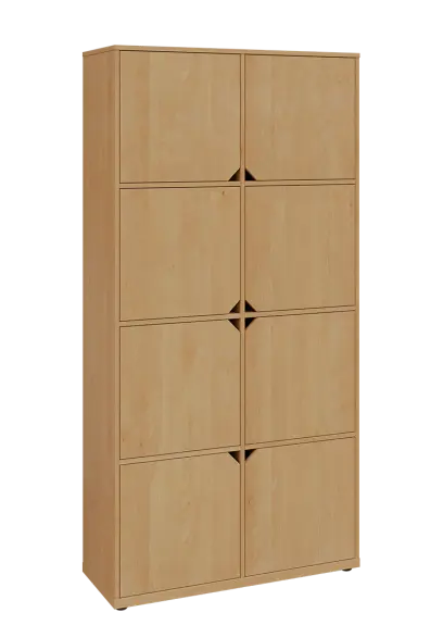 KU6-10D P skříň vysoká 8-dvéřová, 2053x1022x400 mm, provedení pravé, javor horský