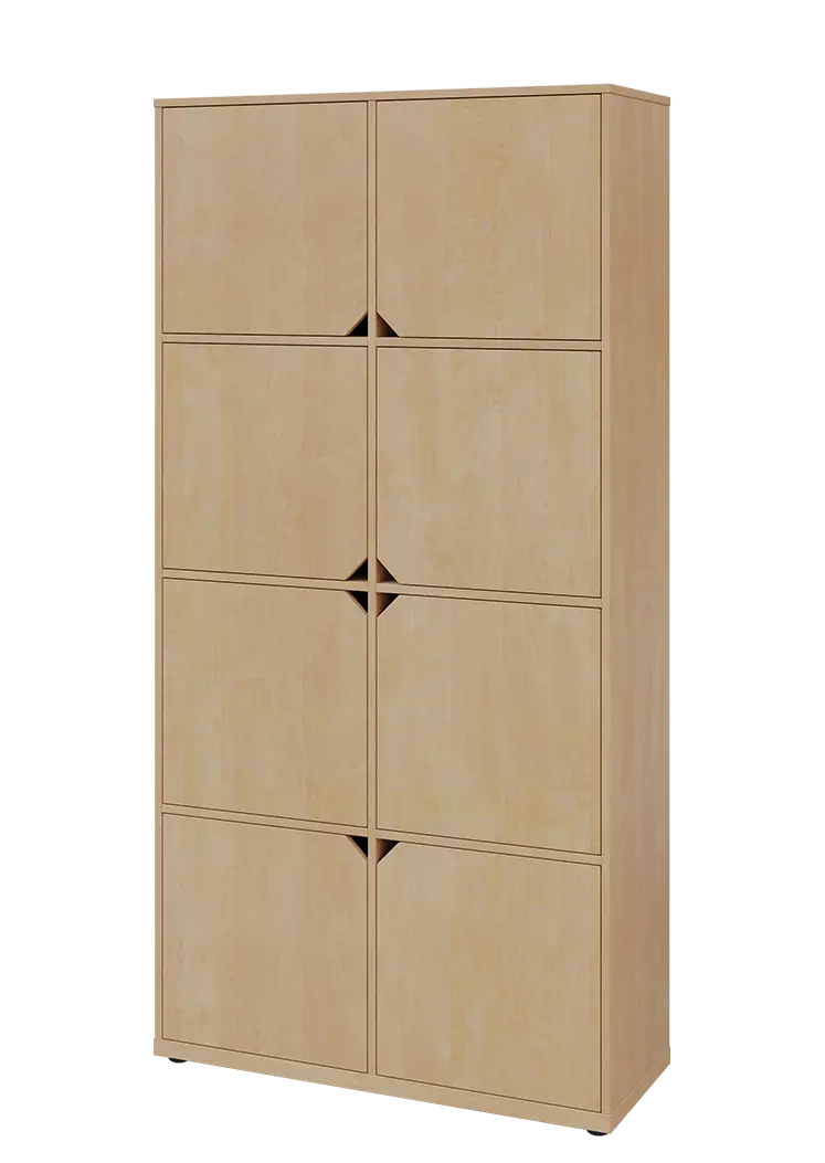 KU6-10D L skříň vysoká 8-dvéřová, 2053x1022x400 mm, provedení levé, bříza irská
