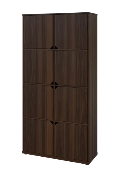 KU6-10D L skříň vysoká 8-dvéřová, 2053x1022x400 mm, provedení levé, ořech královský