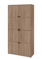 KU6-10D L skříň vysoká 8-dvéřová, 2053x1022x400 mm, provedení levé, dub bardolino