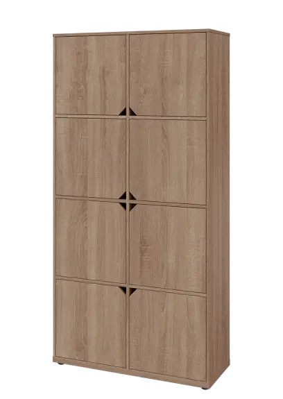 KU6-10D L skříň vysoká 8-dvéřová, 2053x1022x400 mm, provedení levé, dub bardolino