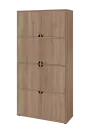 KU6-10D L skříň vysoká 8-dvéřová, 2053x1022x400 mm, provedení levé, dub bardolino