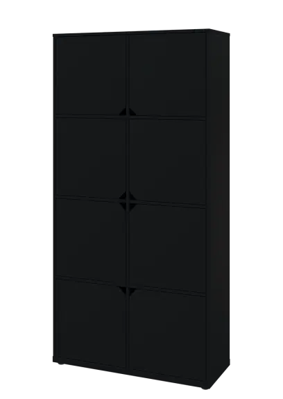 KU6-10D L skříň vysoká 8-dvéřová, 2053x1022x400 mm, provedení levé, černá