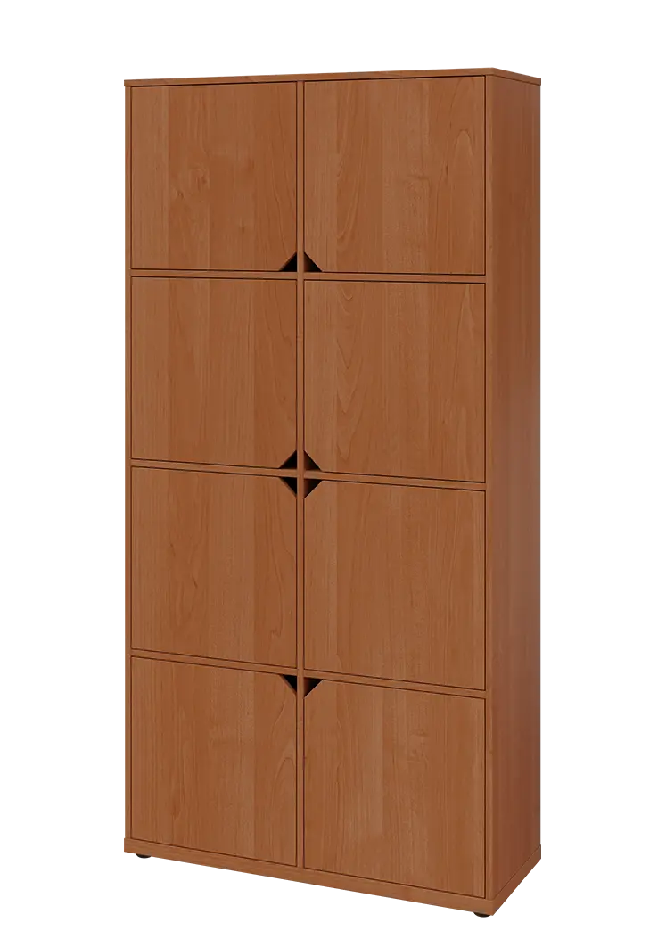 KU6-10D L skříň vysoká 8-dvéřová, 2053x1022x400 mm, provedení levé, olše jantar