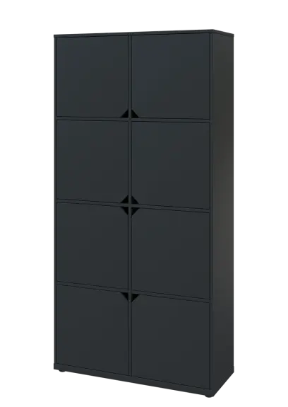 KU6-10D L skříň vysoká 8-dvéřová, 2053x1022x400 mm, provedení levé, antracit