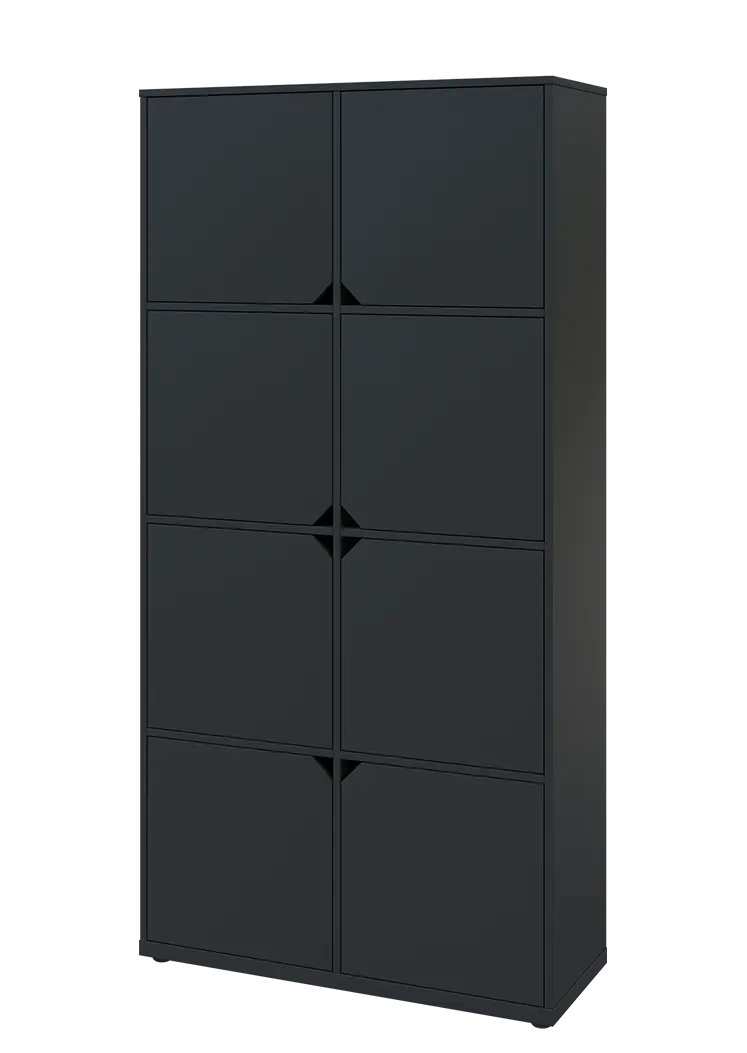 KU6-10D L skříň vysoká 8-dvéřová, 2053x1022x400 mm, provedení levé, antracit