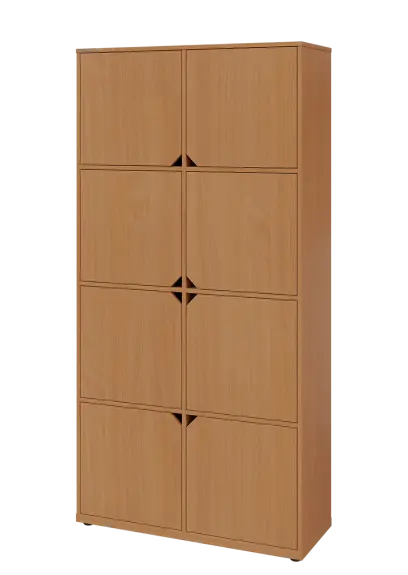 KU6-10D L skříň vysoká 8-dvéřová, 2053x1022x400 mm, provedení levé, buk royal