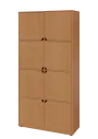 KU6-10D L skříň vysoká 8-dvéřová, 2053x1022x400 mm, provedení levé, buk royal