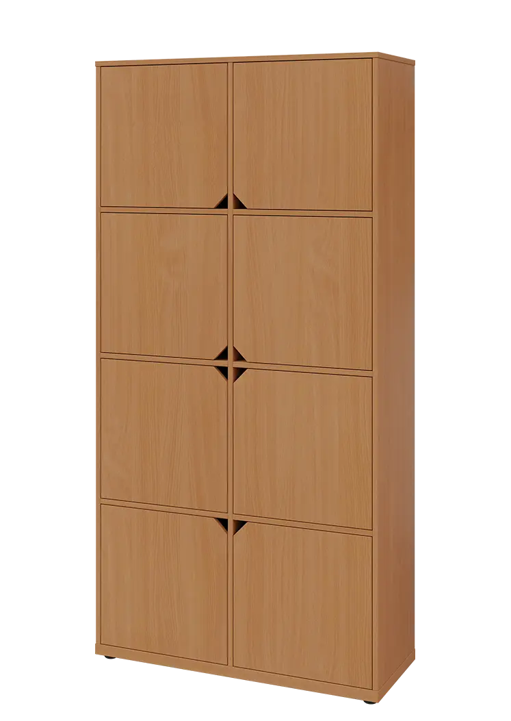 KU6-10D L skříň vysoká 8-dvéřová, 2053x1022x400 mm, provedení levé, buk royal