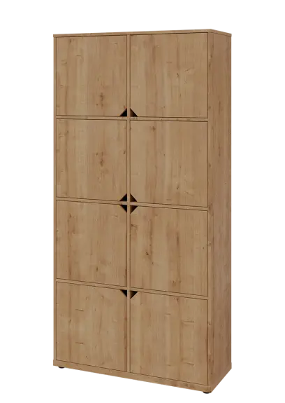KU6-10D L skříň vysoká 8-dvéřová, 2053x1022x400 mm, provedení levé, dub lite