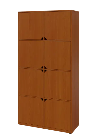 KU6-10D L skříň vysoká 8-dvéřová, 2053x1022x400 mm, provedení levé, třešeň šumavská