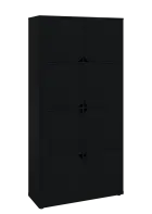 KU6-10D P skříň vysoká 8-dvéřová, 2053x1022x400 mm, provedení pravé, černá