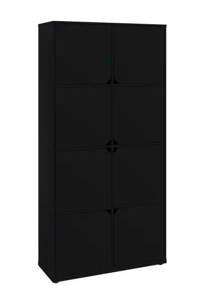 KU6-10D P skříň vysoká 8-dvéřová, 2053x1022x400 mm, provedení pravé, černá