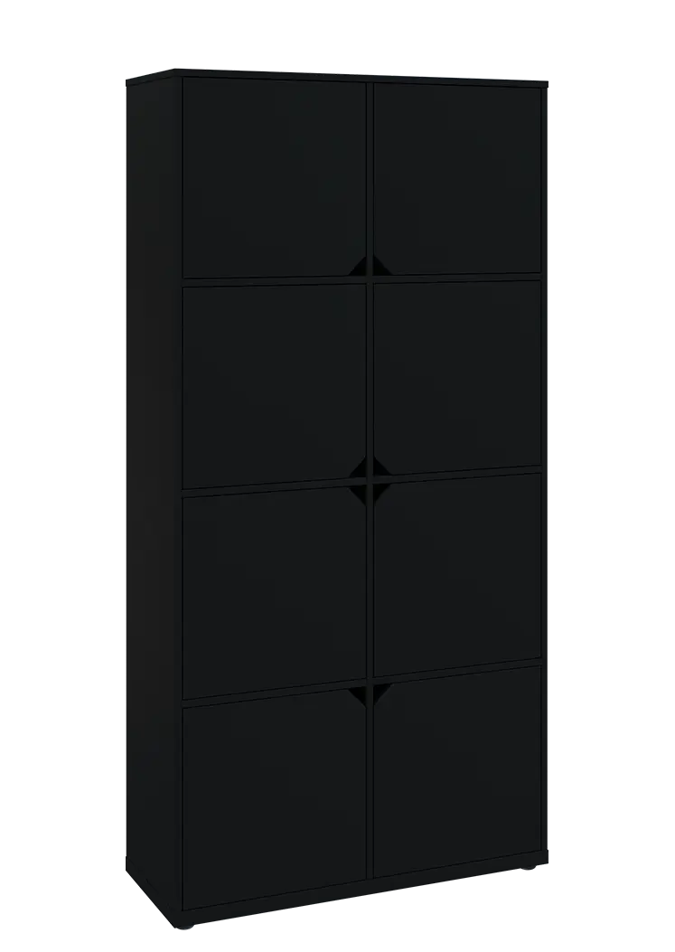 KU6-10D P skříň vysoká 8-dvéřová, 2053x1022x400 mm, provedení pravé, černá