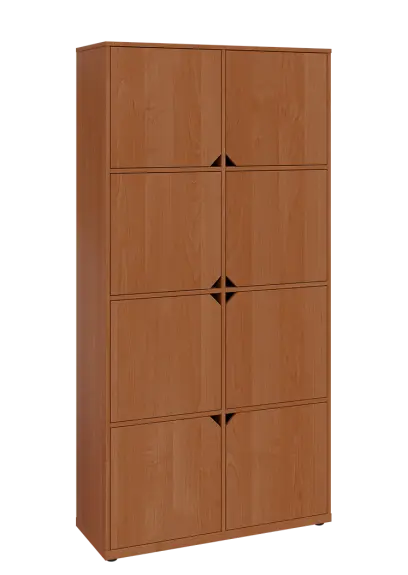 KU6-10D P skříň vysoká 8-dvéřová, 2053x1022x400 mm, provedení pravé, olše jantar