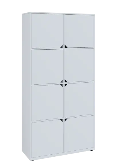KU6-10D P skříň vysoká 8-dvéřová, 2053x1022x400 mm, provedení pravé, bílá