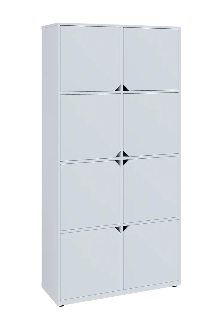 KU6-10D P skříň vysoká 8-dvéřová, 2053x1022x400 mm, provedení pravé, bílá
